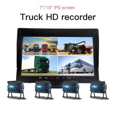 품질  4 Channel Car DVR Rearview Mirror Monitor with ADAS Voice Control, 1080P AHD Camera System for Truck Bus Fleet 공장