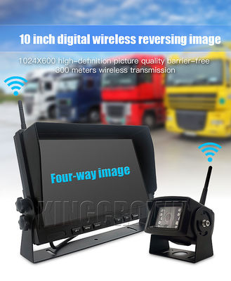 DC 12V-24V 7 인치 무선 LCD 모니터 RV 트럭 트레일러 버스 용 나이트 비전 무선 백업 카메라 주차 시스템 1 년