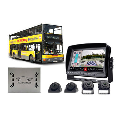 1080P 360° Surround Bus Monitoring System with 3D Birdview Wide-Angle Cameras & Parking Assistance Module