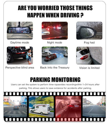 360도 시야 버스 감시 카메라 시스템, AHD 1080P, SONY 센서 및 야간 시야