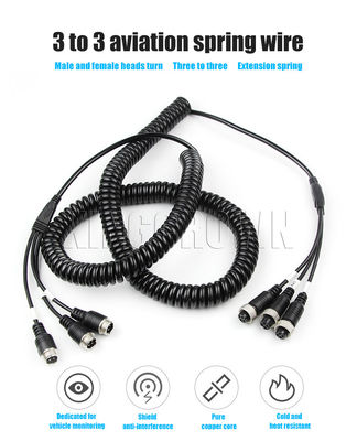 제조사 4Pin Splitter 스킬 AV 케이블 나일론 트레일러 스프링 와이어 구리 항공 플러그 전원 응용 프로그램용 어댑터