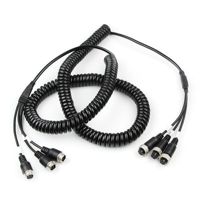 제조사 4Pin Splitter 스킬 AV 케이블 나일론 트레일러 스프링 와이어 구리 항공 플러그 전원 응용 프로그램용 어댑터
