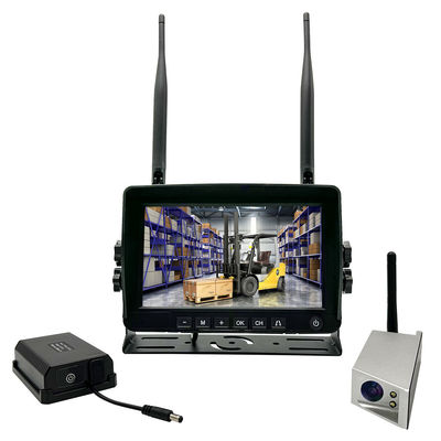 7인치 HD 무선 포크리프트 후면 카메라 시스템 1080P DVR IP68 방수 자석 배터리 차량 전체 커버리지
