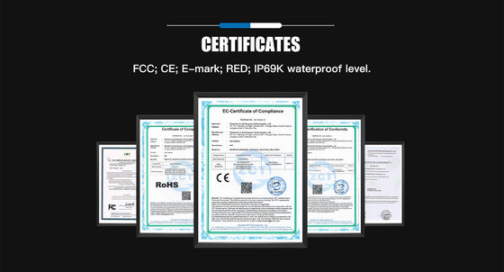 트럭, 버스, 건설 장비를 위한 원통형 하우징 산업용 차량 카메라