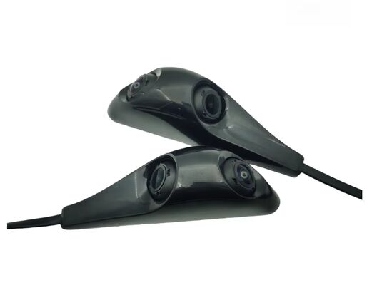 듀얼 렌즈 AHD 1080P 자동차 사이드 뷰 카메라 시스템 7 인치 모니터 RCA 커넥터 스티커 마운트 안전 감시 키트