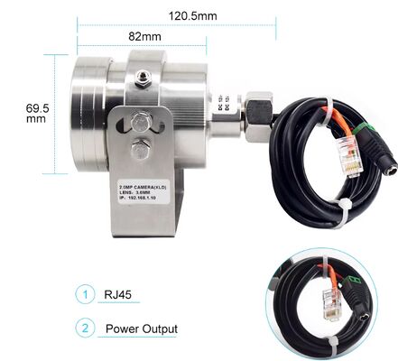 Industrial Stainless Steel Explosion Proof Camera CMOS 2.8mm IP68 Rated Vandal-Proof for Tank Trucks/Gas Stations/Chemical
