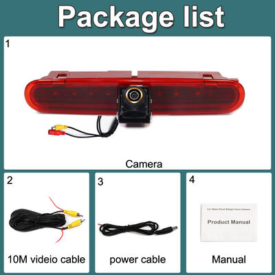 AHD 1080P 170° Fisheye 렌즈 후면 카메라, 폭스바겐 VW 캐디 패널 라이프 2003-2019 OEM용 LED 브레이크 라이트 카메라