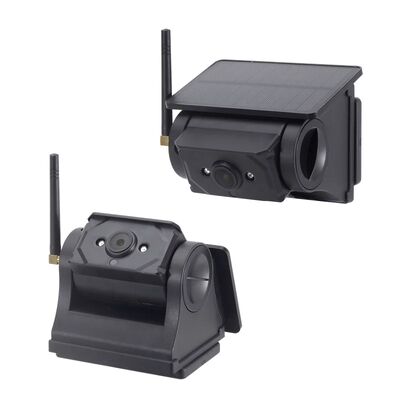 WiFi 태양 전지 패널 구동 차량 카메라 버스 밴 트럭 RV 캠핑카 용 전면 후면 측면보기 모니터링 카메라 iOS 안드로이드 폰과 호환 가능