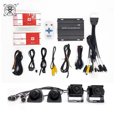360 Degree Panoramic View Camera Kit with 1080P Full HD IP67/68 Waterproof and Infrared LED Night Vision for Truck Bus Van Wagon