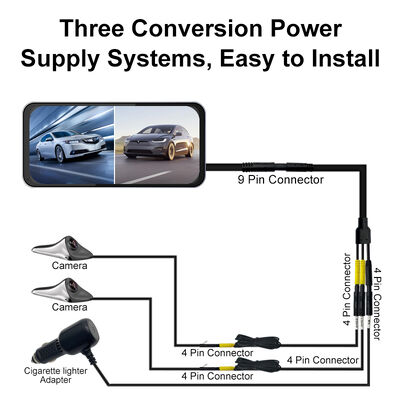  6.25 Inch HD Electronic Rearview Mirror Monitor System Left Right Blind Spot Assist Camera Parking Driving Safety Kit for Toyota Corolla Sedan
