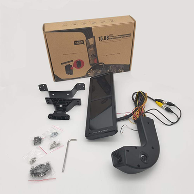 OEM Wholesale Vehicle Security System, 15.8" HD Dual Display Electronic Rearview Mirror with 2 Cameras Recording for MAN Bus Truck
