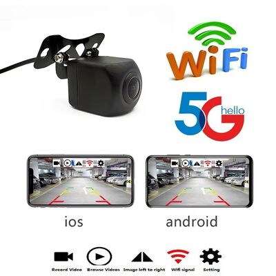 5G 와이파이 무선 백업 카메라와 적외선 야간 시각 및 IP67 방수 후면 카메라